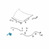 OEM 2007 Honda Civic Lock Assembly, Hood (Security Switch) Diagram - 74120-SNA-A21