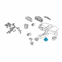 OEM Acura RL Switch Assembly, Hazard & Passenger Srs Indicator Diagram - 35510-SJA-A03