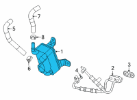 OEM 2020 Cadillac CT4 Transmission Cooler Diagram - 24287469