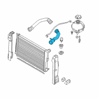 OEM 2016 BMW X4 Radiator Coolant Hose Upper Diagram - 17-12-7-646-155