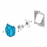 OEM 1998 Honda Civic Shroud (Denso) Diagram - 19015-P08-013