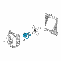 OEM 1999 Honda Civic Motor, Cooling Fan (Denso) Diagram - 19030-PEJ-003