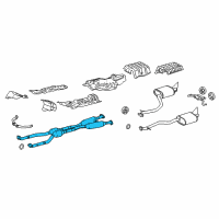 OEM 2013 Lexus GS450h Front Exhaust Pipe Assembly Diagram - 17410-31D60