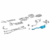 OEM 2014 Lexus GS350 Exhaust Tail Pipe Assembly, Left Diagram - 17440-31160