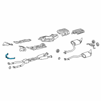 OEM Lexus IS300 Bracket Sub-Assembly, Exhaust Pipe Diagram - 17506-31041