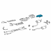 OEM 2014 Lexus GS450h Insulator, Main Muffler Heat Diagram - 58328-30050