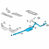 OEM Chevrolet Silverado 1500 Muffler & Pipe Diagram - 84520060