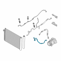 OEM 2018 BMW M6 Gran Coupe A/C Hose Diagram - 64539376985