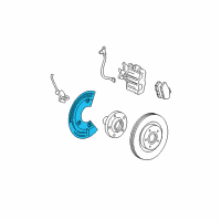 OEM Mercury Montego Splash Shield Diagram - 5F9Z-2C028-AA