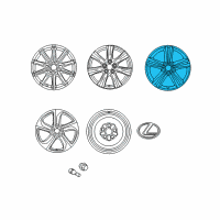 OEM Lexus GS300 Wheel, Disc Chrome P Diagram - 4261A-30461
