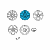 OEM Lexus GS460 Wheel, Disc Chrome P Diagram - 4261A-30113