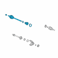 OEM 1998 Honda Accord Driveshaft Set, Driver Side Diagram - 44011-S84-A00