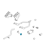 OEM 2006 Ford Mustang Muffler Insulator Diagram - 4R3Z-5A262-AA