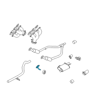 OEM 2008 Ford Mustang Muffler Front Bracket Diagram - BR3Z-5277-A