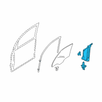 OEM Mercury Window Regulator Diagram - AL8Z-7823201-A
