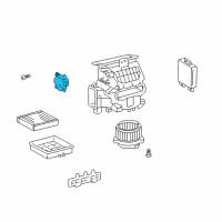 OEM Lexus LS430 Damper Servo Sub-Assembly (For Recirculation) Diagram - 87106-50360