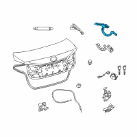 OEM 2012 Lexus HS250h Hinge Assy, Luggage Compartment Door, RH Diagram - 64510-75010