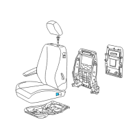 OEM 2013 Ram C/V Seat Cushion Back Front Foam Diagram - 68101243AA