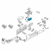 OEM Hyundai Front Center Console Cup Holder Assembly Diagram - 84625-2SBA0-MBS