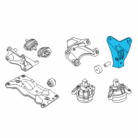 OEM BMW 528i Driver Side Engine Motor Mount Bracket Diagram - 22-11-6-775-911