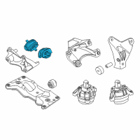 OEM 2012 BMW 740i Automatic Transmission Motor Mount Diagram - 22-32-6-775-916