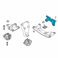 OEM 2017 BMW 330e Gearbox Supporting Bracket Diagram - 22-31-6-862-208