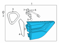 OEM 2021 Chevrolet Trailblazer Back Up Lamp Assembly Diagram - 42781828