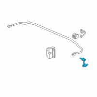 OEM 2000 Honda Civic Link Assembly, Left Rear Stabilizer Diagram - 52321-S04-003