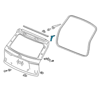 OEM 2020 Honda Passport Hinge, Passenger Side Tailgate Diagram - 68210-TGS-A00ZZ