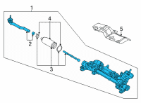 OEM 2020 Nissan Sentra GEAR & LINKAGE ASSY-POWER STEERING Diagram - 49001-6LW7A