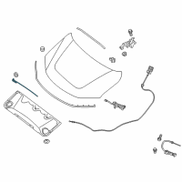 OEM Nissan Pathfinder Rod Hood Support Diagram - 65770-9PJ0A