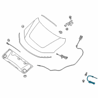 OEM 2015 Nissan Murano Crank-Bell, Hood Lock Diagram - 65603-9UA0A