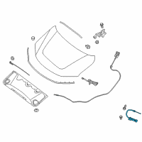 OEM 2017 Nissan Murano Crank-Bell, Hood Lock Diagram - 65603-9UA0A