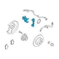 OEM 1995 Nissan Altima REMAN CALIPER Rear Right Diagram - 44001-0E601RE