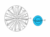 OEM 2021 Chrysler Voyager Cap-Wheel Center Diagram - 7BB94DX8AA