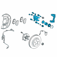 OEM 2020 Toyota Corolla Caliper Assembly Diagram - 47730-02580