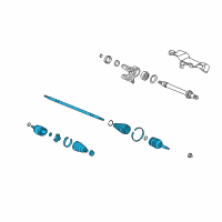 OEM 2010 Honda Element Driveshaft Assembly, Driver Side Diagram - 44306-SCV-A91