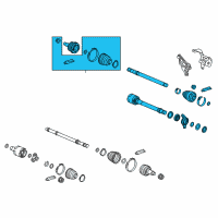 OEM 2018 Honda Ridgeline Driveshaft Assembly, Passenger Side Diagram - 44305-T6Z-A01