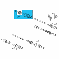 OEM 2015 Honda Accord Boot Set, Outboard Diagram - 44018-T2B-A21