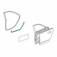 OEM Cadillac CTS Lower Weatherstrip Diagram - 25948404