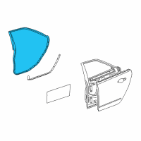 OEM Cadillac CTS Door Weatherstrip Diagram - 20954979