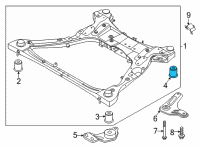 OEM 2021 Hyundai Sonata BUSHING-CROSSMEMBER MTG Diagram - 62486-L1000