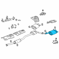 OEM 2017 Acura RLX Muffler, Driver Side Exhaust Diagram - 18305-TY3-A01