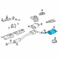 OEM Acura RLX Muffler, Driver Side Exhaust Diagram - 18305-TY3-A01