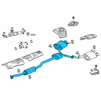 OEM 2018 Acura RLX Silencer Complete , Exhaust Diagram - 18307-TY3-A02