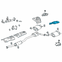 OEM Acura TL Plate, Driver Side Muffler Baffle Diagram - 74694-TA1-A00