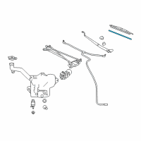 OEM 2019 Chevrolet Corvette Wiper Blade Insert Diagram - 22985977