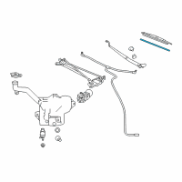 OEM 2017 Chevrolet Corvette Wiper Blade Insert Diagram - 22985977