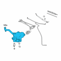 OEM 2014 Chevrolet Corvette Washer Reservoir Diagram - 23281428