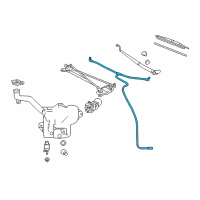 OEM Chevrolet Corvette Washer Hose Diagram - 22756332